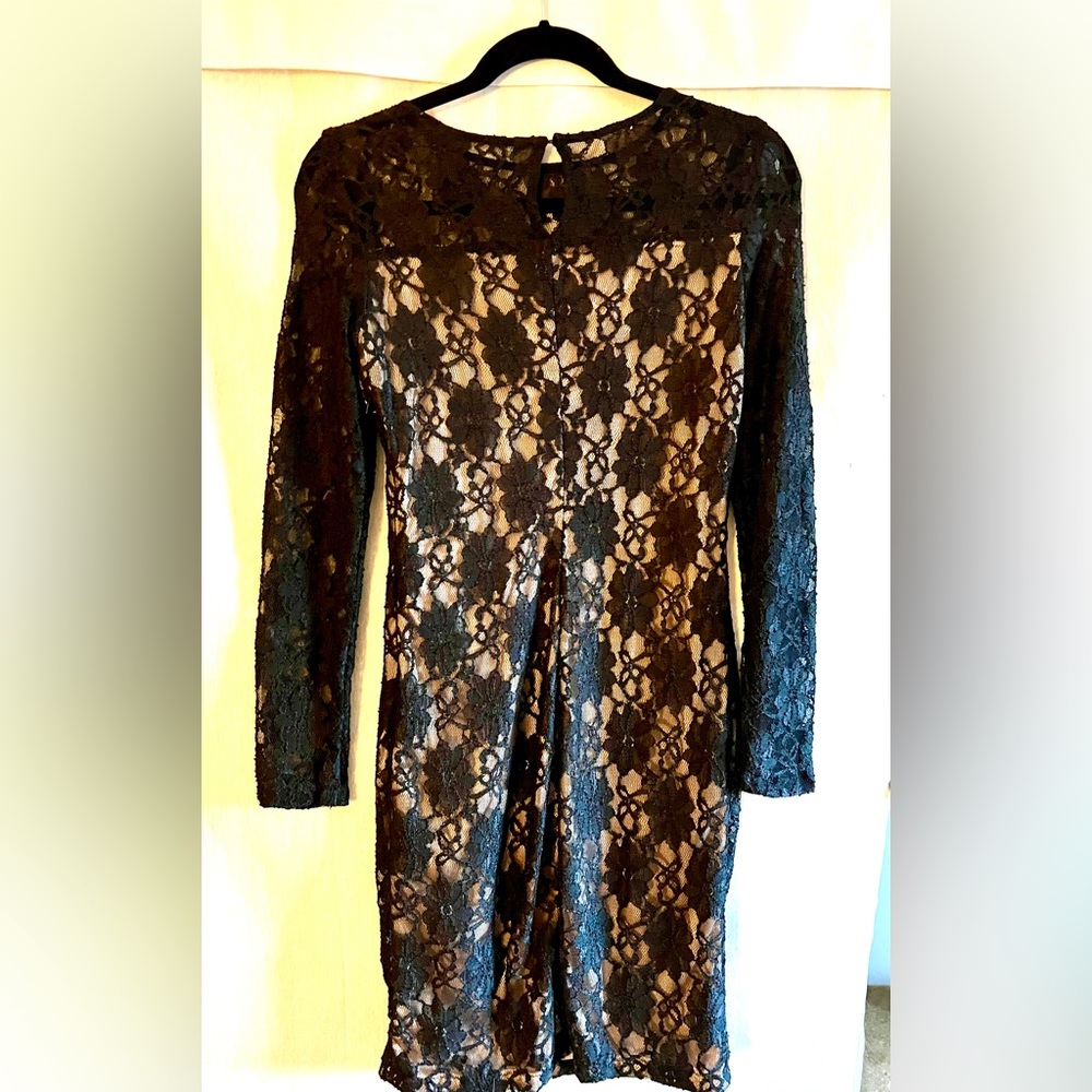 Zara Basic Collection Black Lace Long Sleeves Dre… - image 2